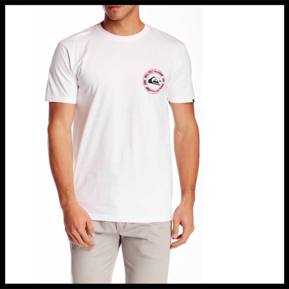 QUICKSILVER WHITE SUMMER TEE SHORT SLEEVES HAWAII T-SHIRT A2C - Picture 4 of 7